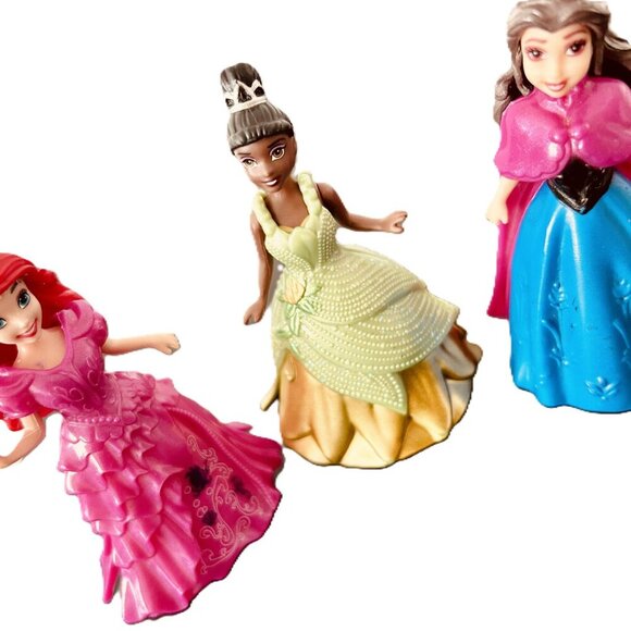 Set of THREE Disney Princess Collection Cake Toppers Mini Keepsake Dolls 3.5" - Picture 4 of 5